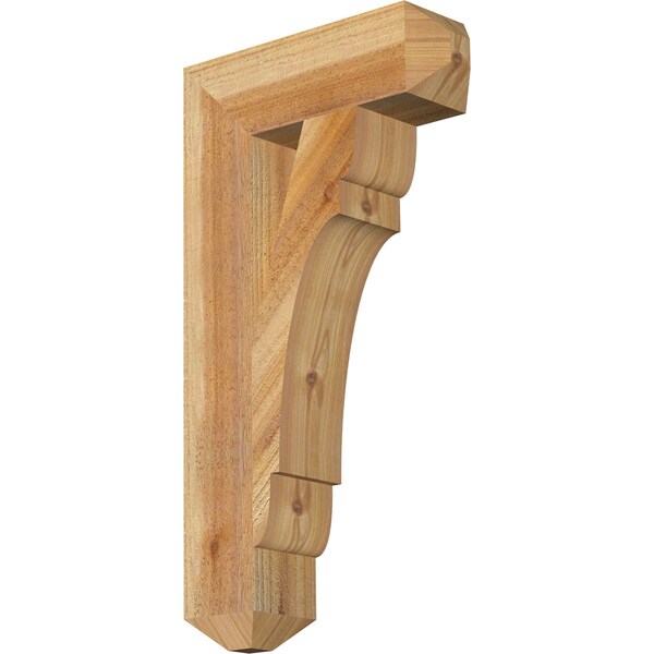 Ekena Millwork Olympic Craftsman Rough Sawn Bracket, Western Red Cedar, 4"W x 14"D x 26"H BKT04X14X26OLY04RWR - main
